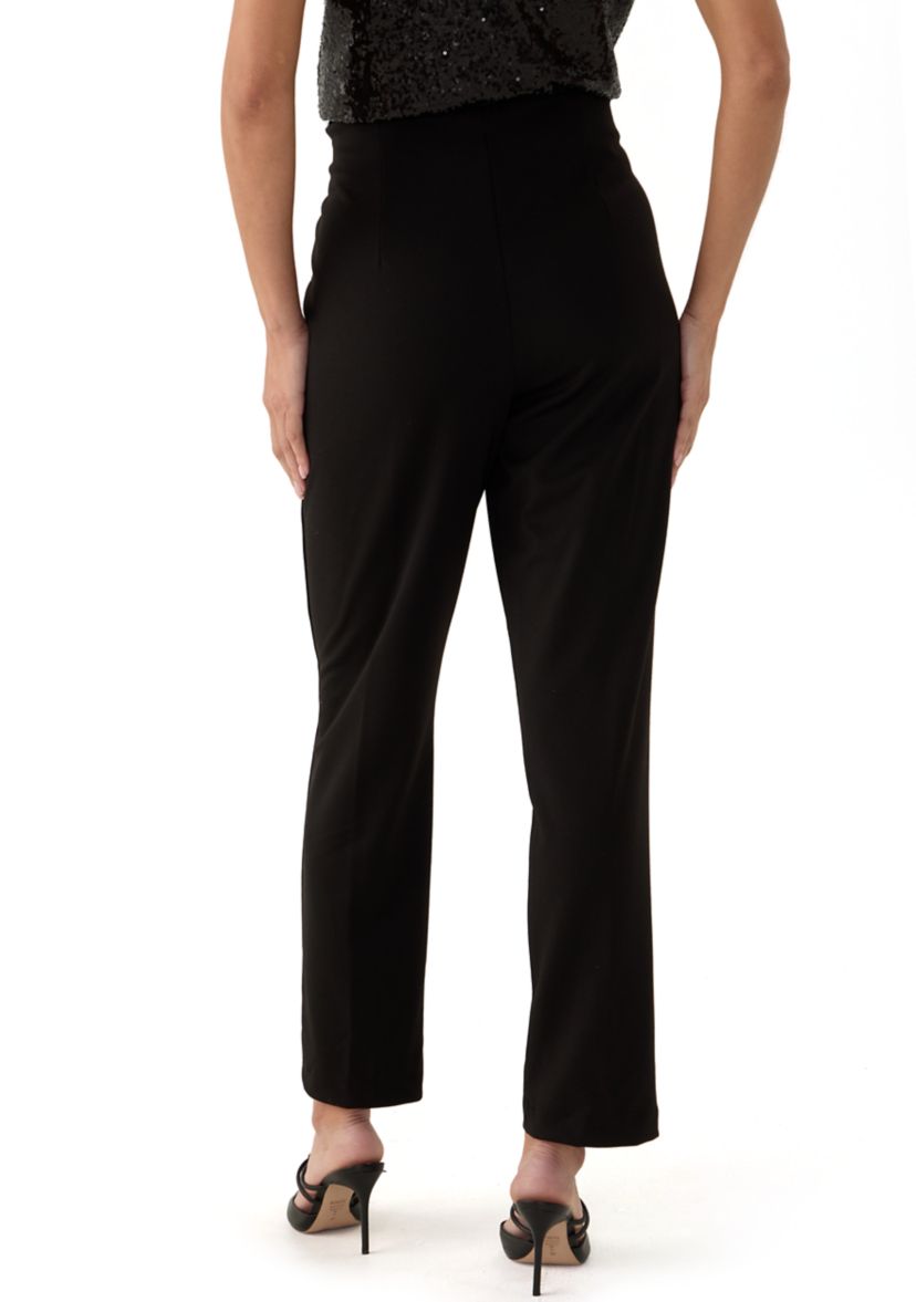 Womens Ponte Pants with Hollywood Waist