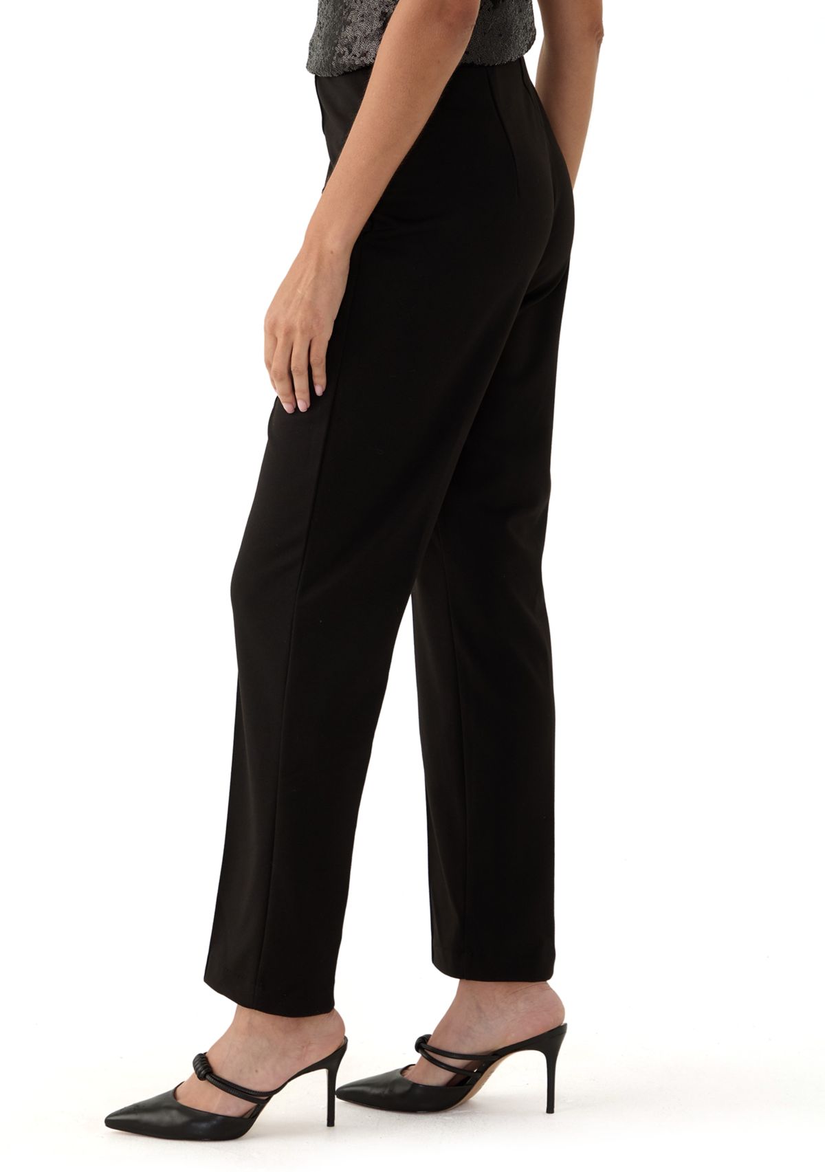 Womens Ponte Pants with Hollywood Waist