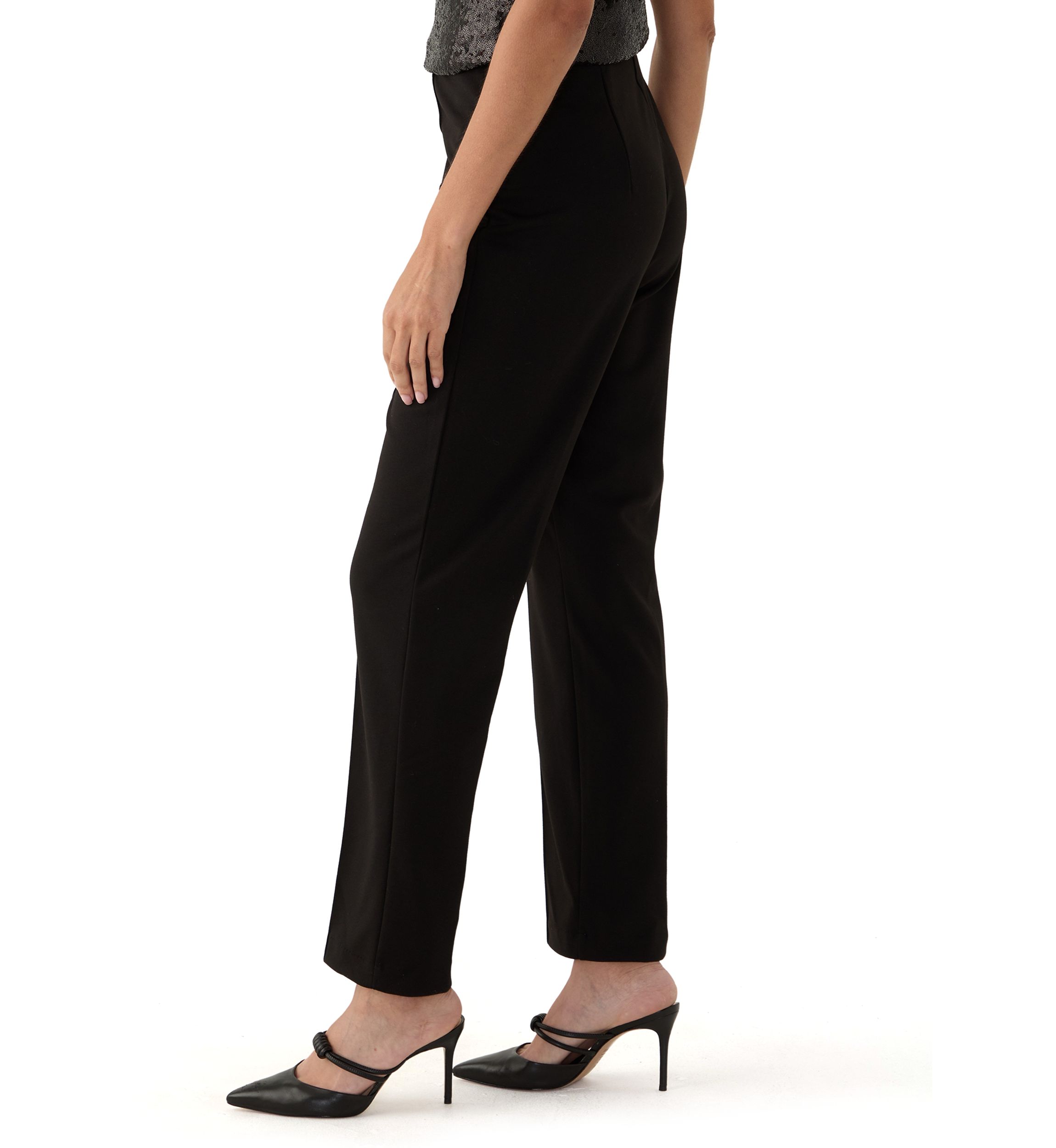 Womens Ponte Pants with Hollywood Waist