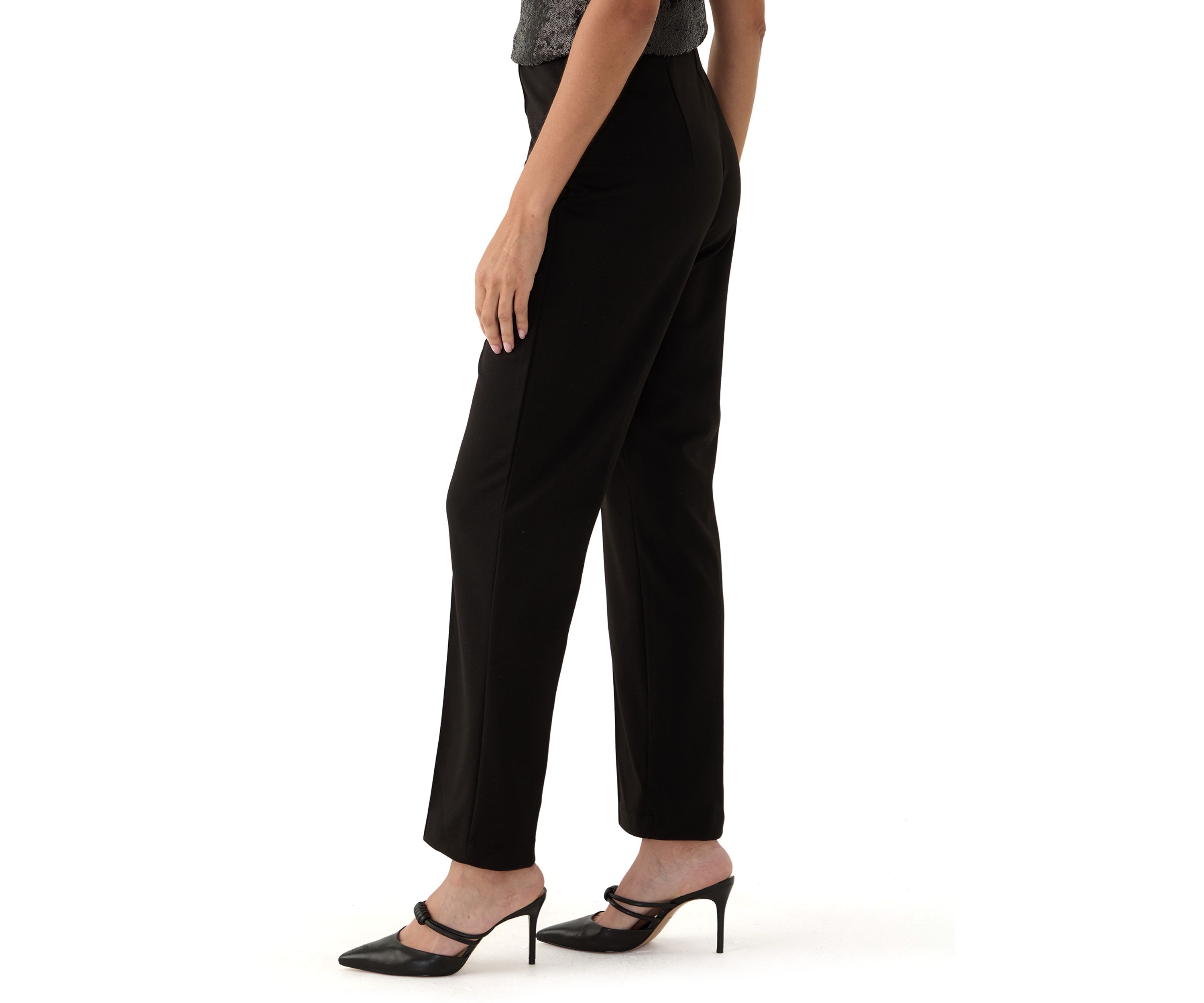 Womens Ponte Pants with Hollywood Waist
