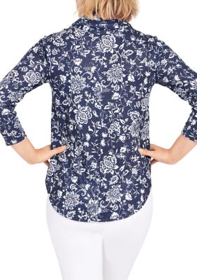 Women's Floral Cowl Neck Top