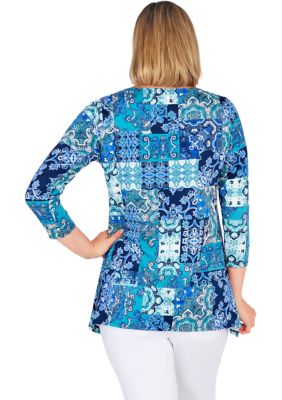 Women's Patchwork Sharkbite Top