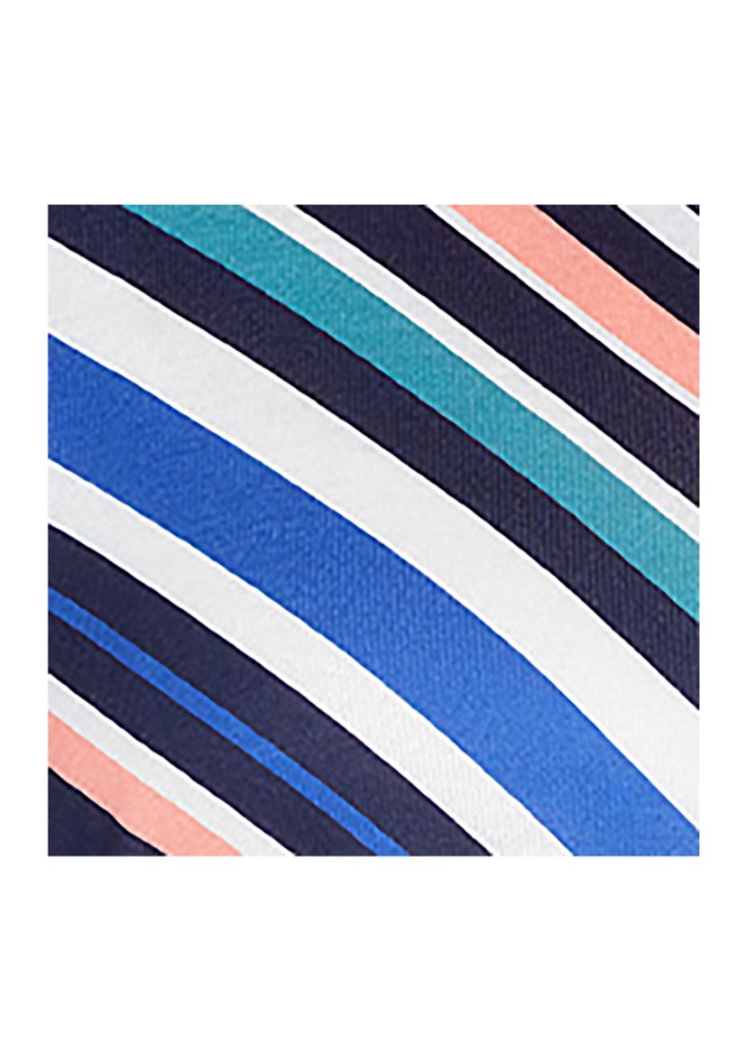 Plus Size Stripe Shimmer Tie Front Top