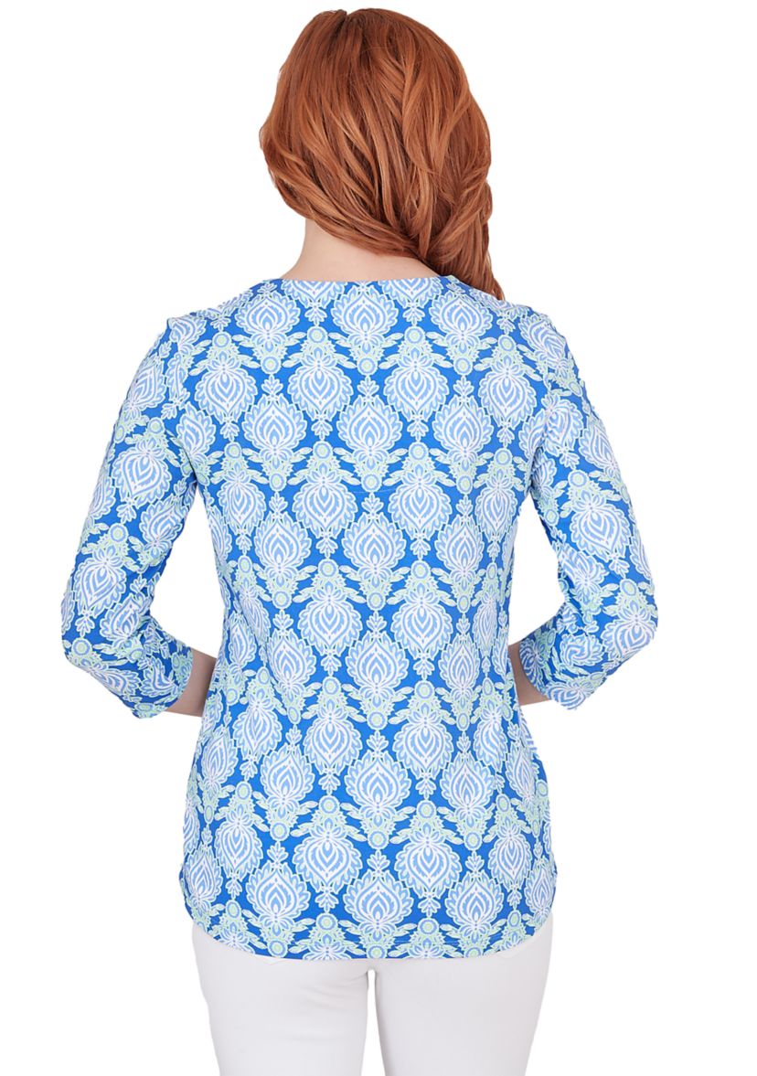 Womens Embroidered Foulard Top