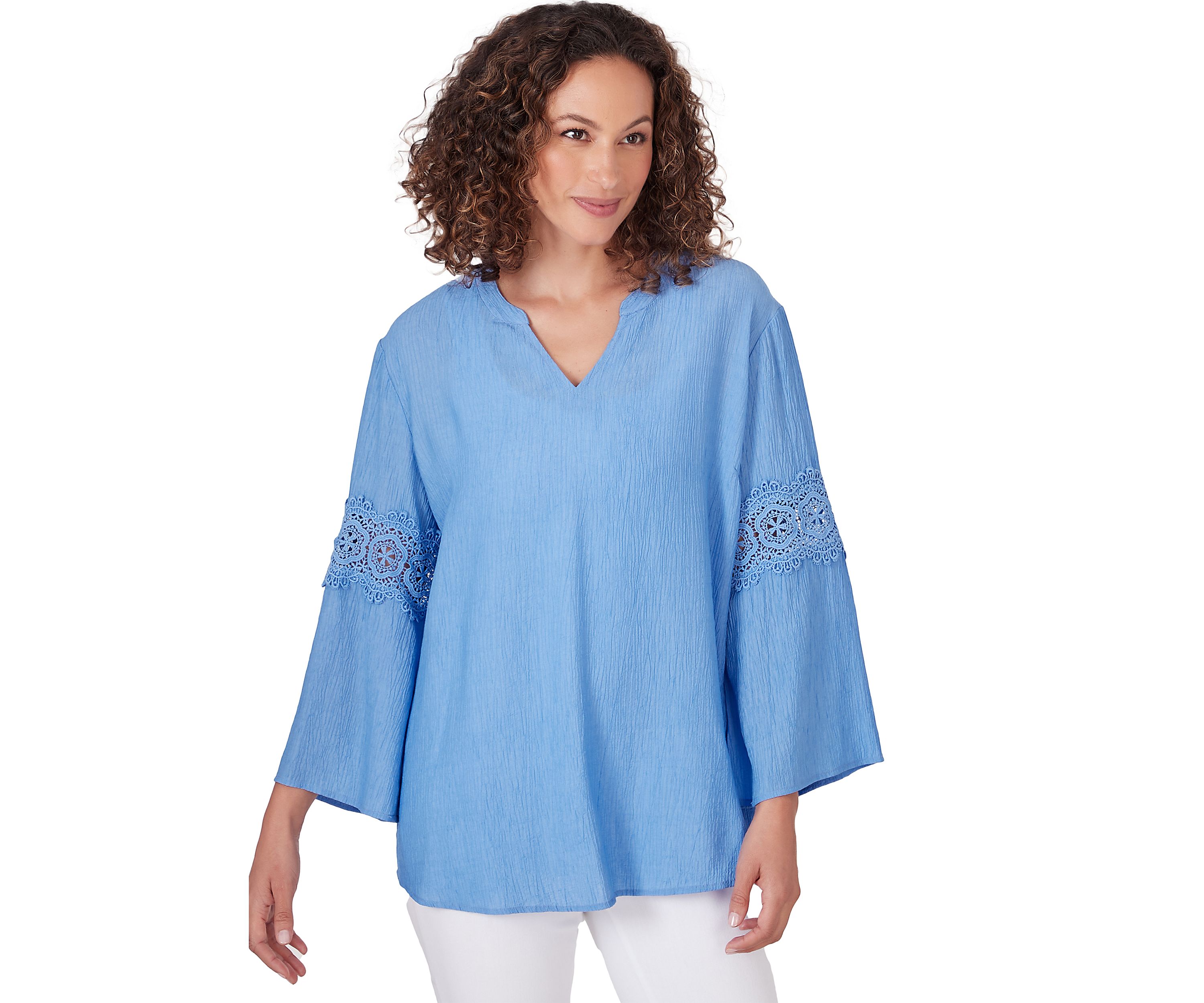 Womens Solid Bali Lace Top