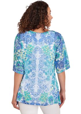 Women's Embellished Floral Top