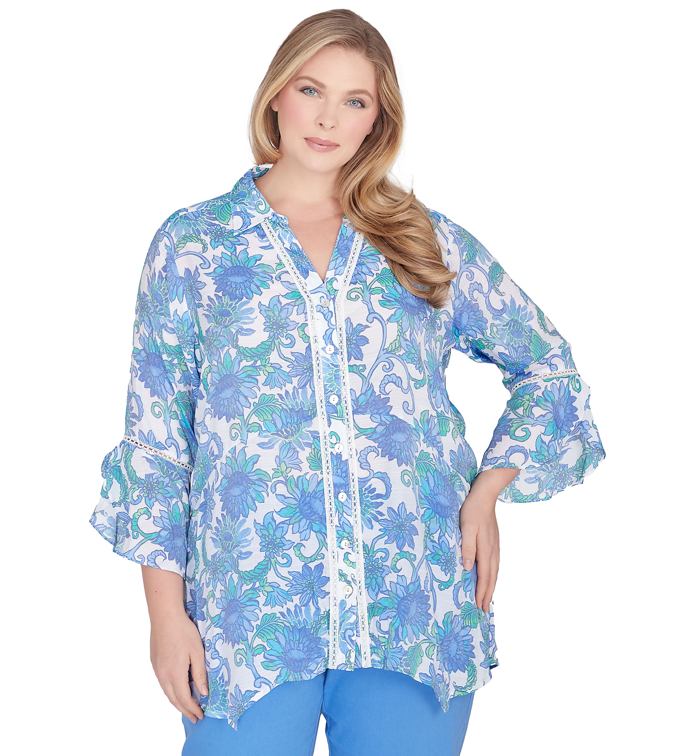 Plus Size Bali Floral Top