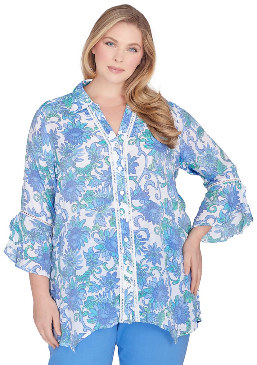 Plus Size Bali Floral Top