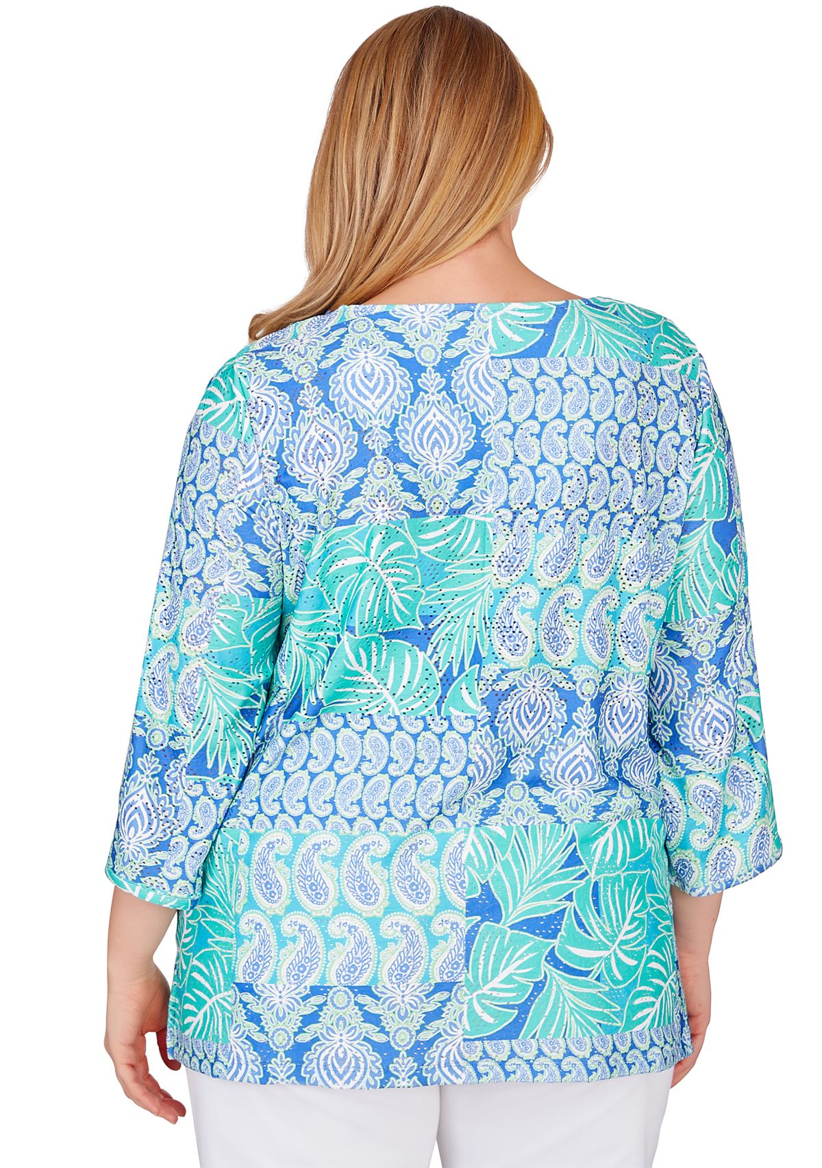 Plus Size Bali Eyelet Knit Top