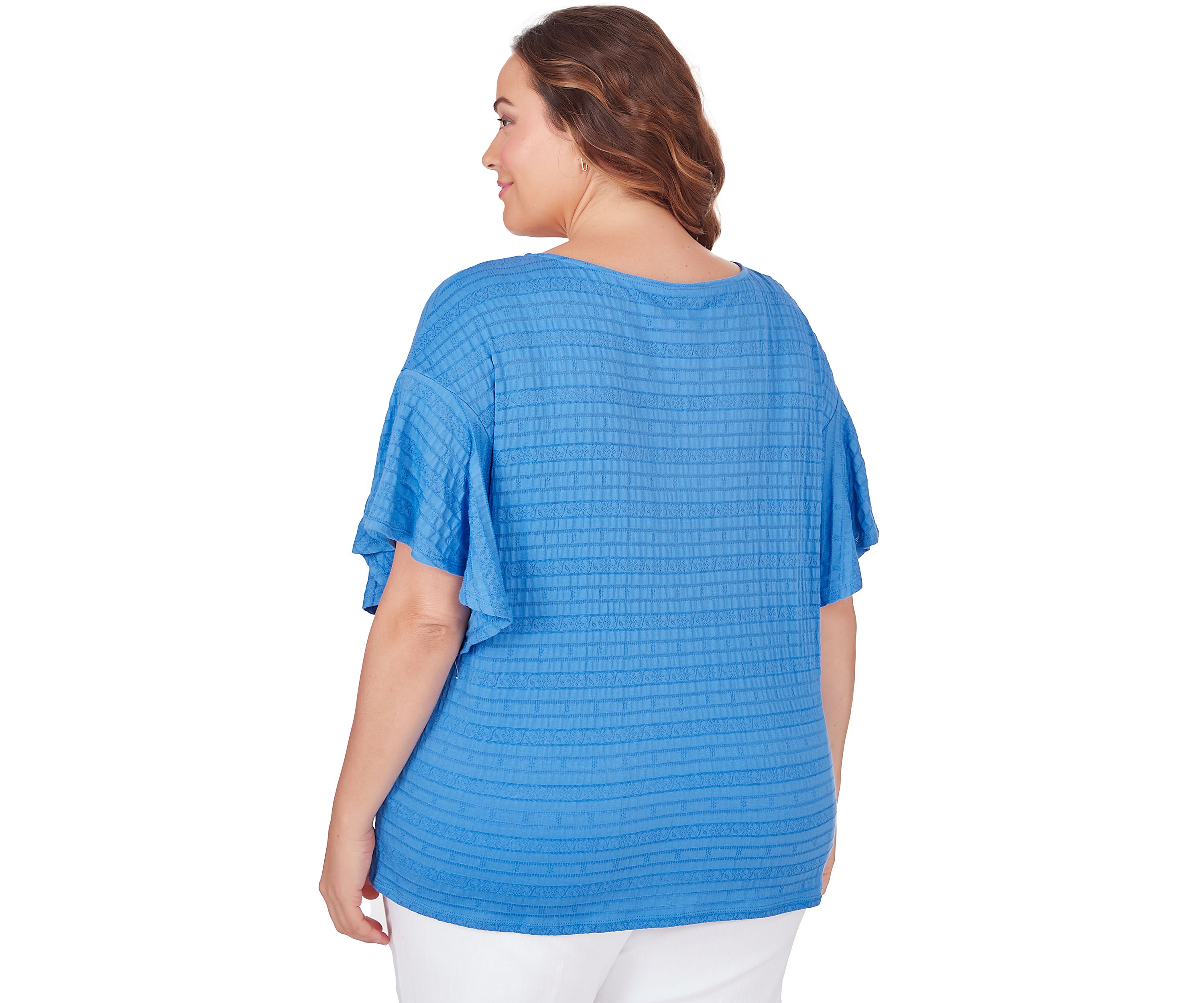 Plus Size Decorative Smocked Top