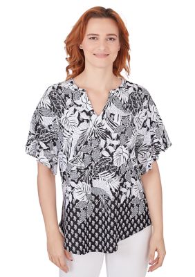 Women's Tropical Foulard Puff Print T-Shirt