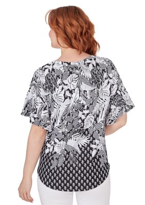 Women's Tropical Foulard Puff Print T-Shirt