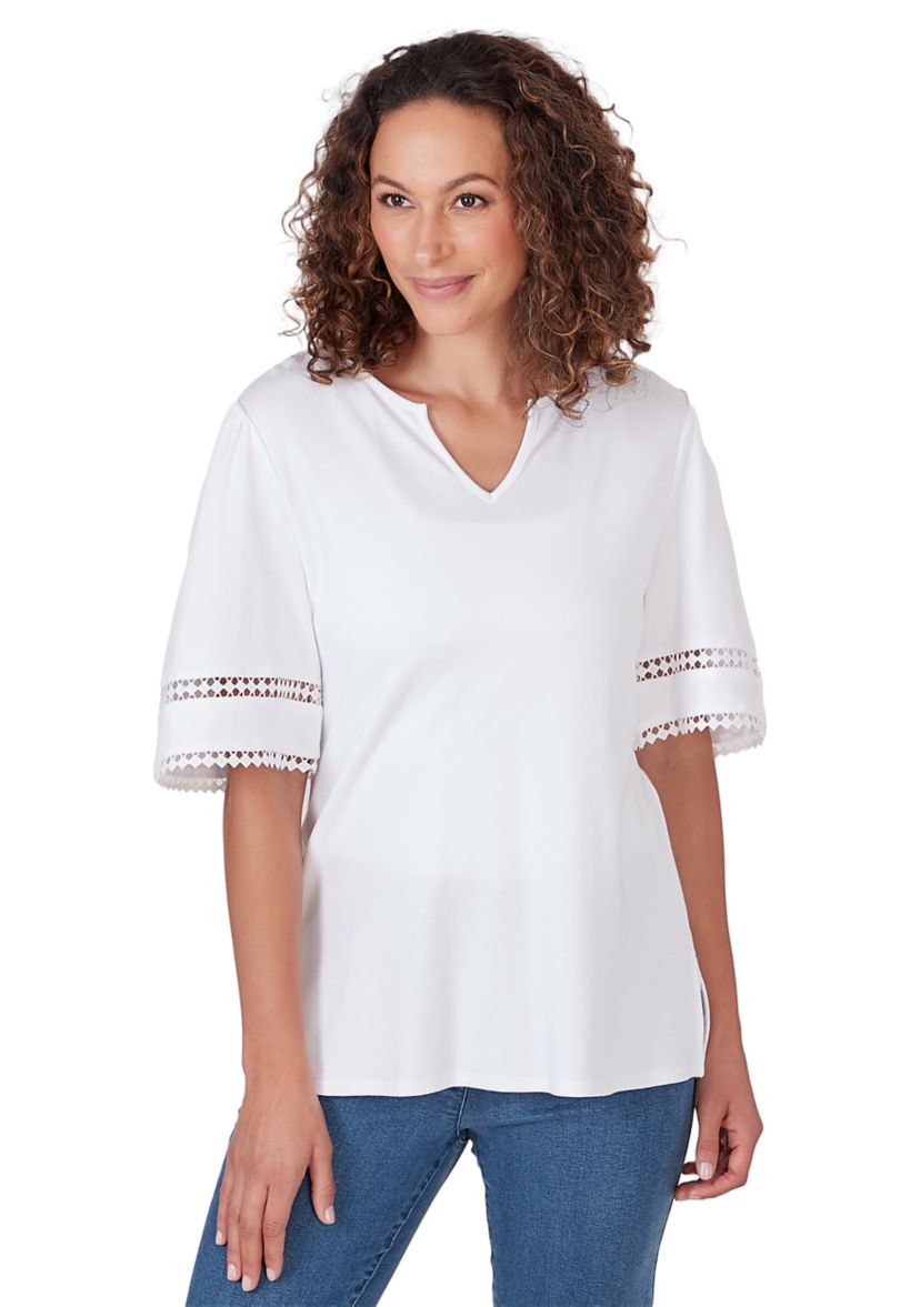 Womens Interlock Knit Top