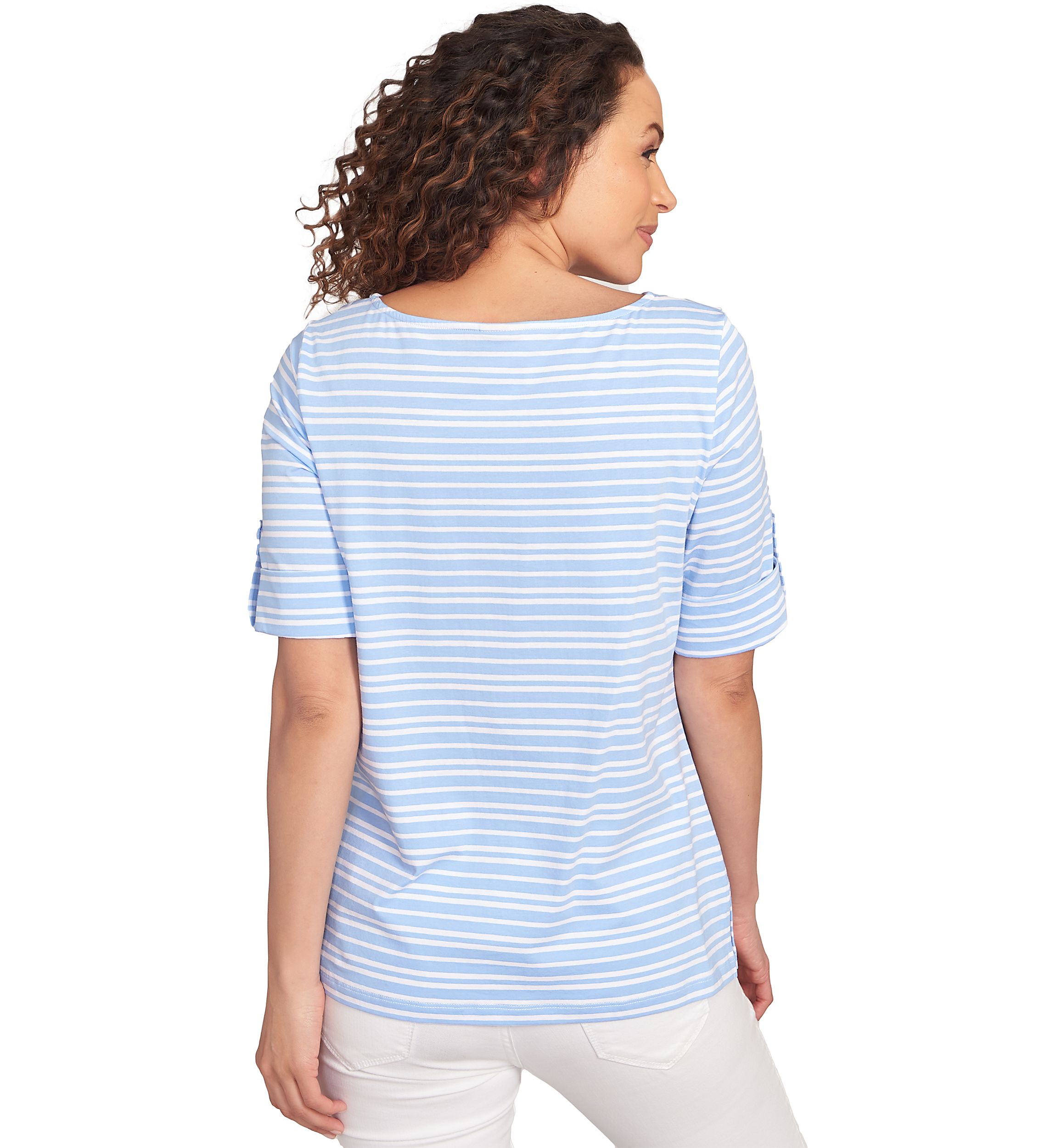 Womens Variegated Stripe Knit T-Shirt