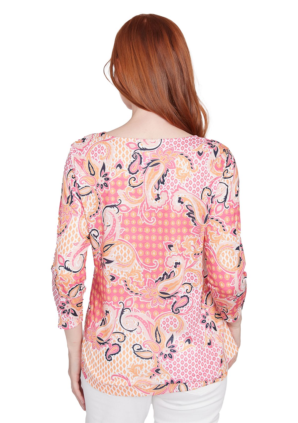 Mixed Pattern Sublimation Knit Top