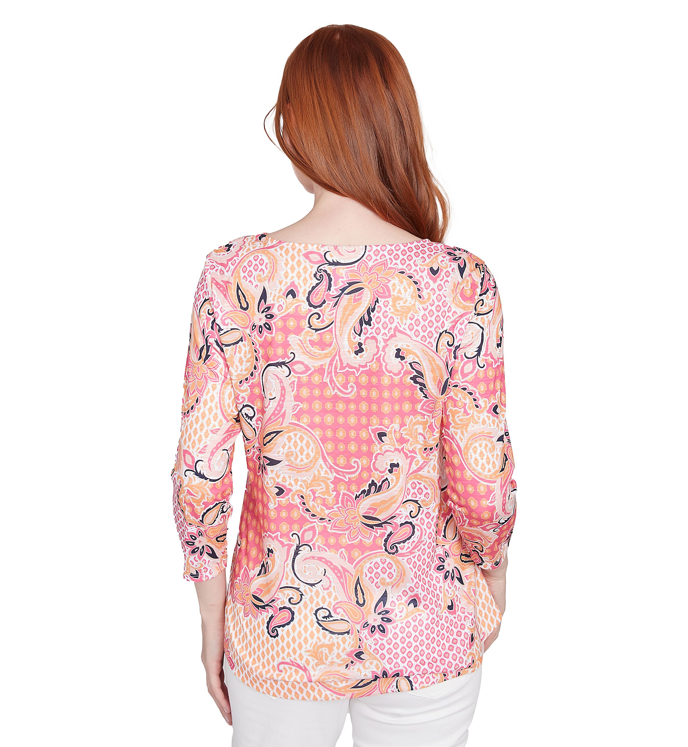 Mixed Pattern Sublimation Knit Top
