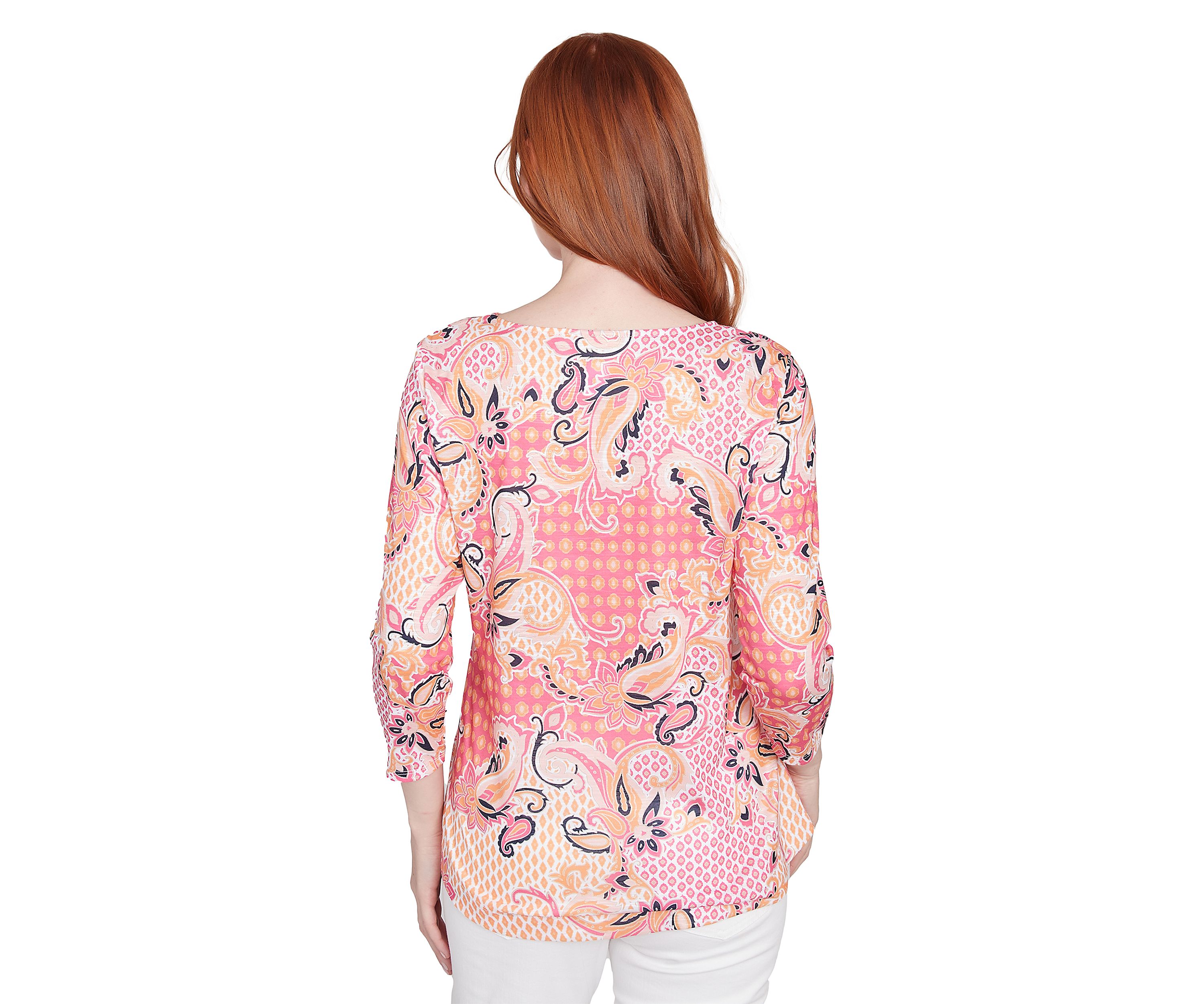 Mixed Pattern Sublimation Knit Top