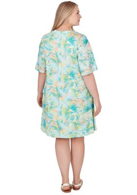 Plus Tropical Printed Dress