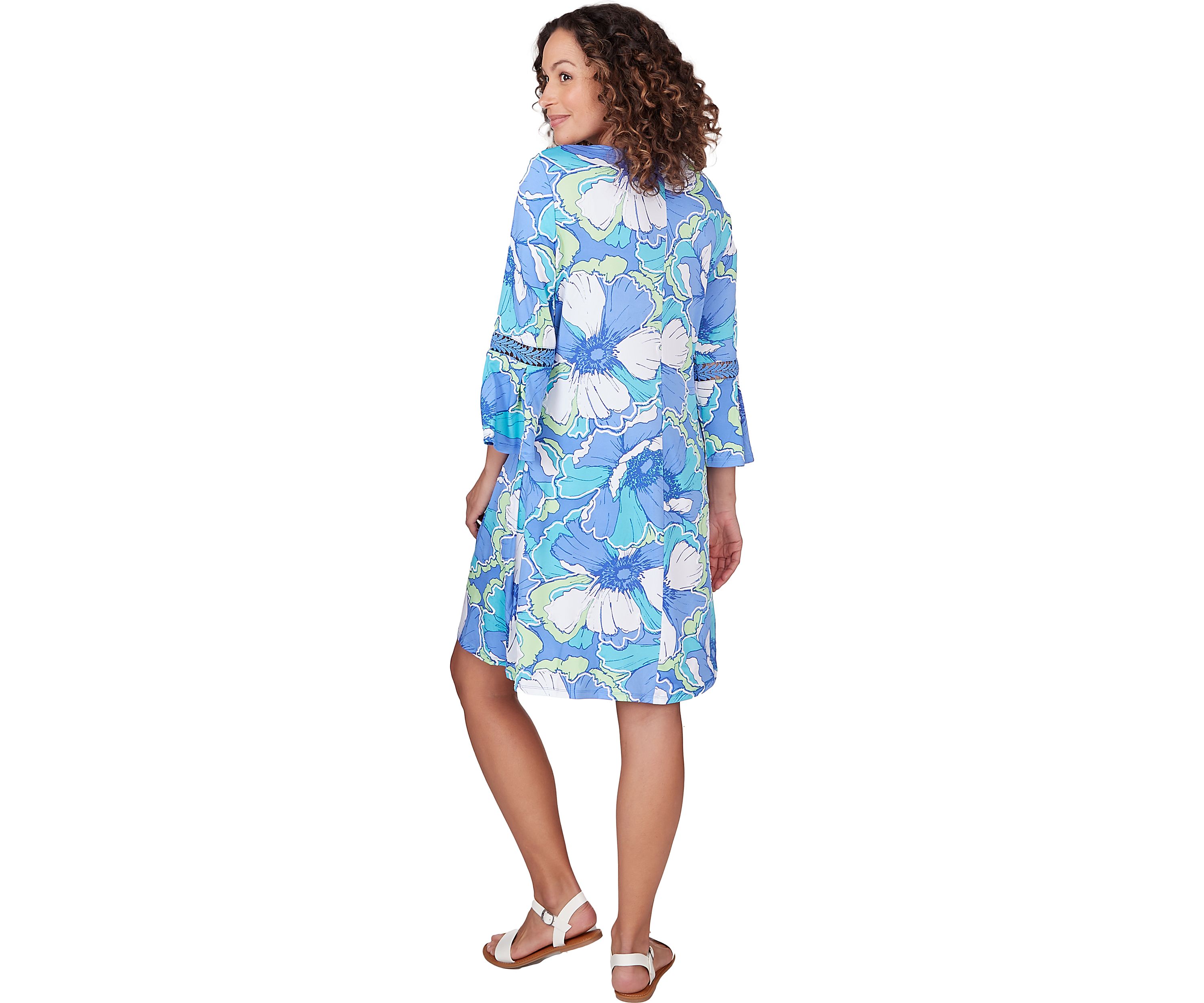 Petite Floral Puff Print Dress