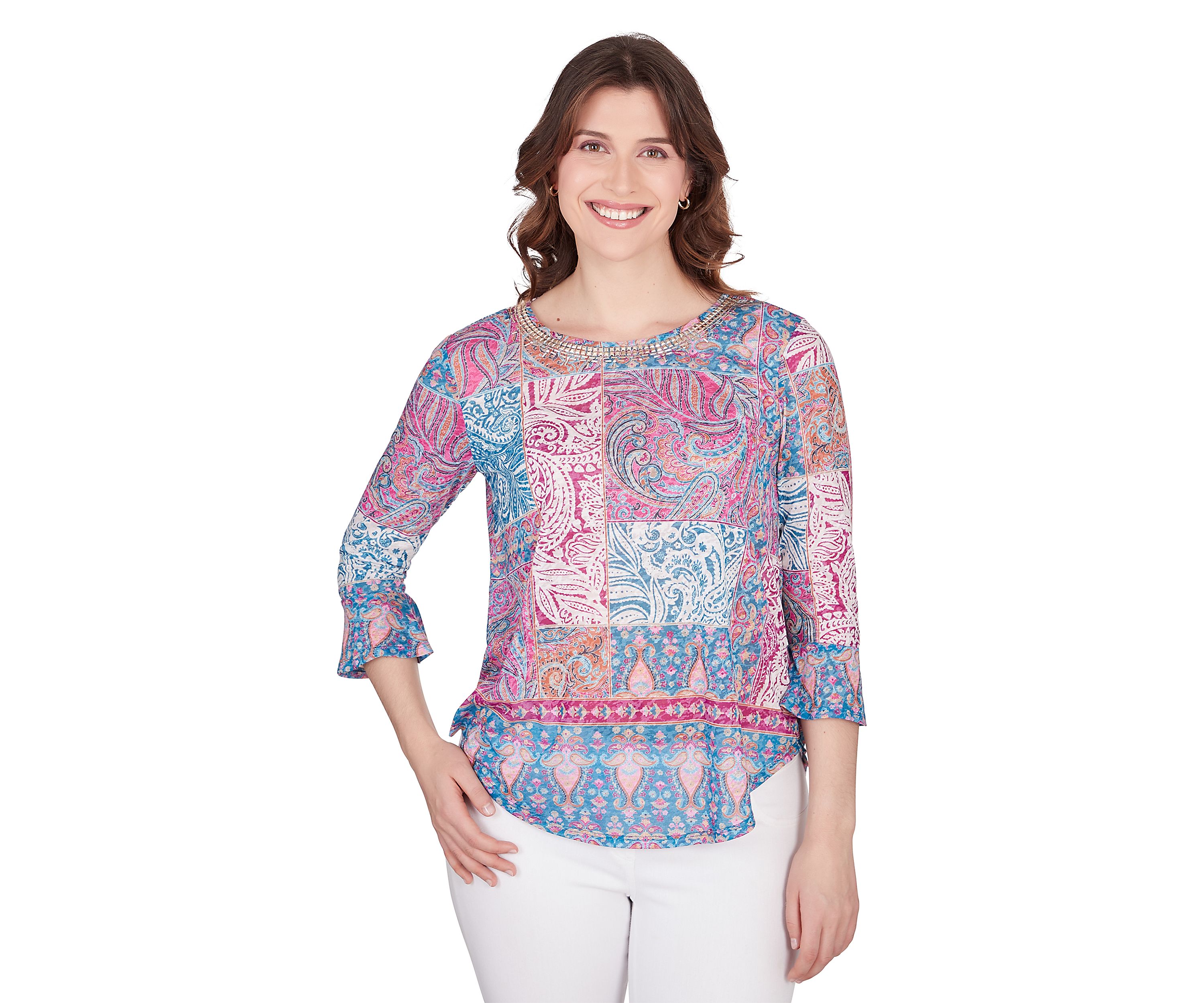 Womens Shangri-La Patchwork Top