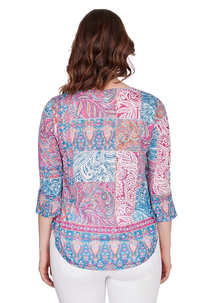 Womens Shangri-La Patchwork Top