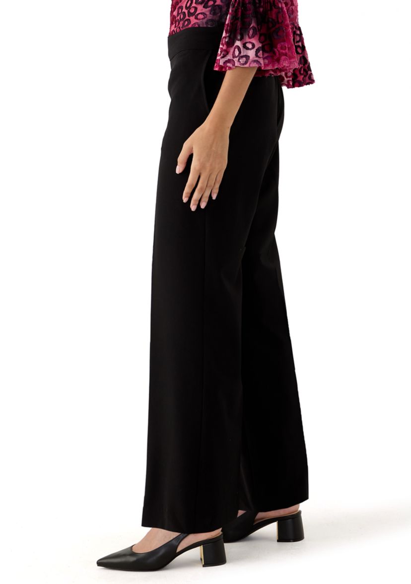 Womens Pull On Wide Leg Light Weight Trouser Pants