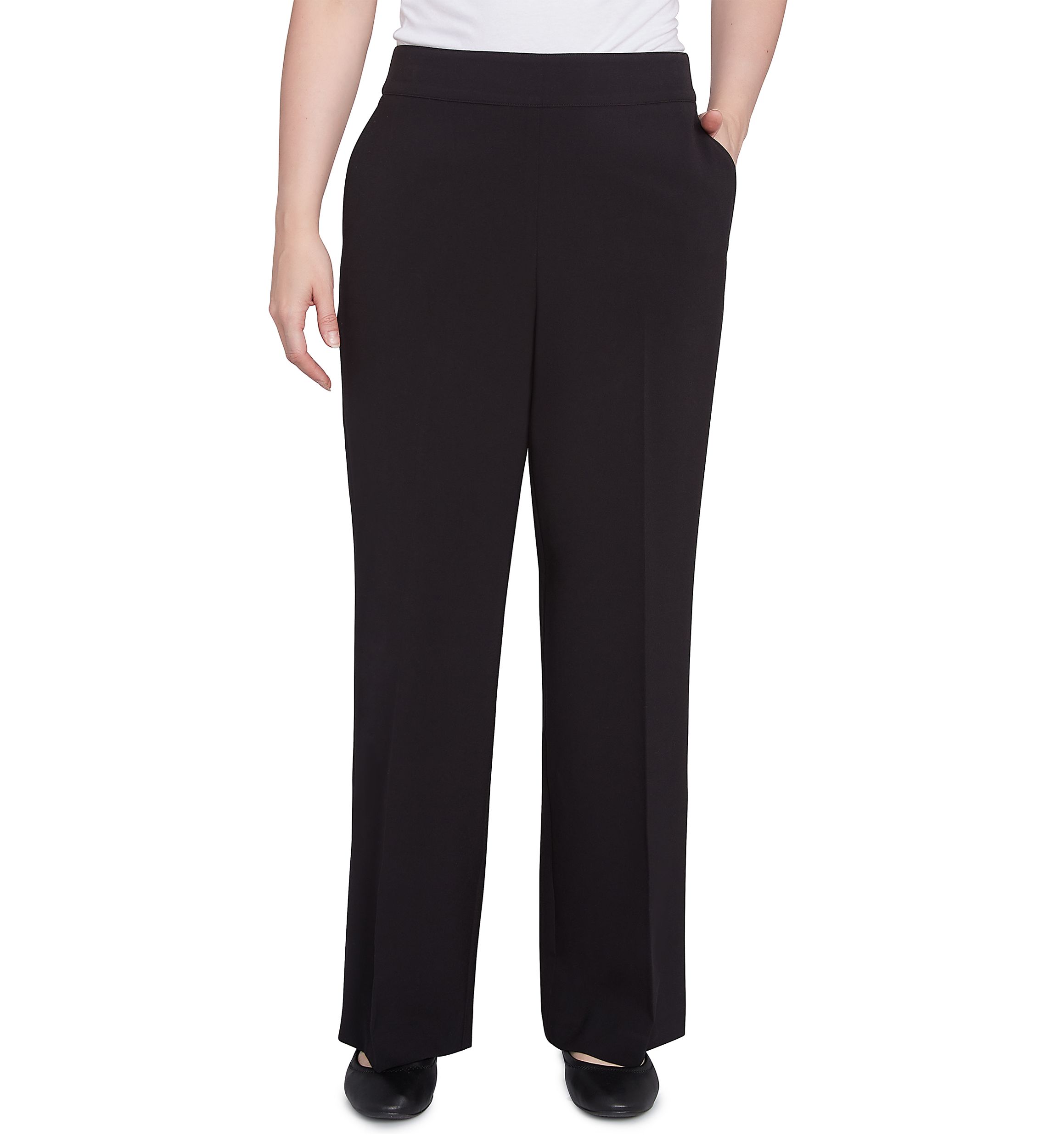 Petite Pull-On Wide Leg Light Weight Trouser Pants