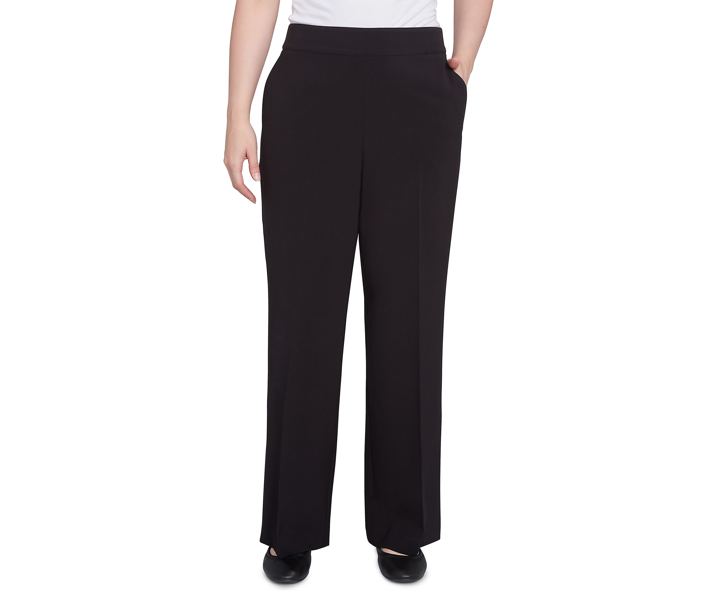 Petite Pull-On Wide Leg Light Weight Trouser Pants