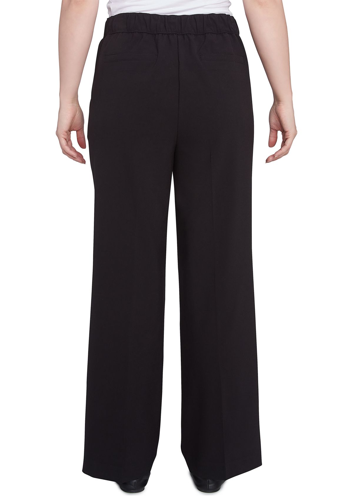 Petite Pull-On Wide Leg Light Weight Trouser Pants