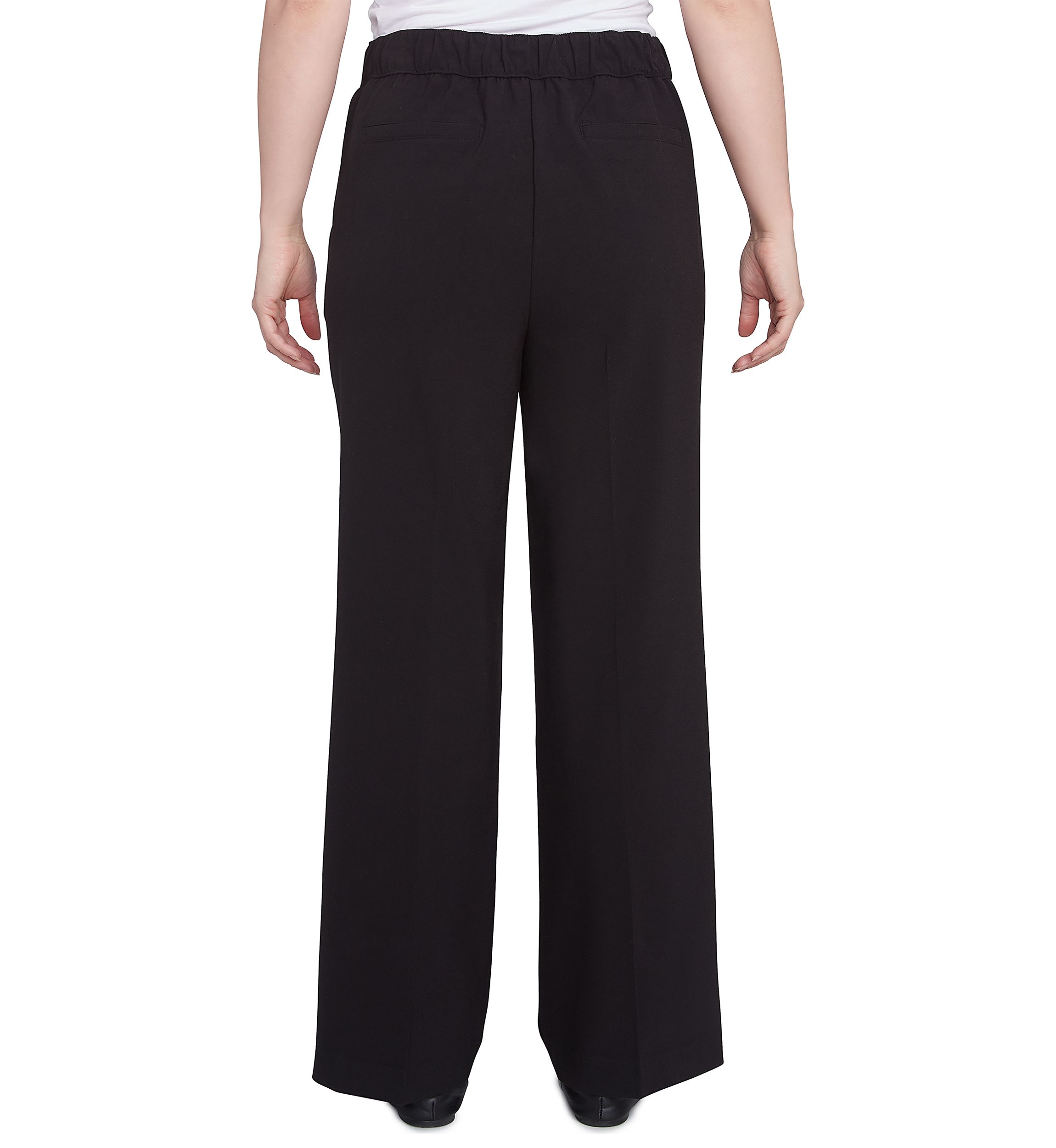 Petite Pull-On Wide Leg Light Weight Trouser Pants