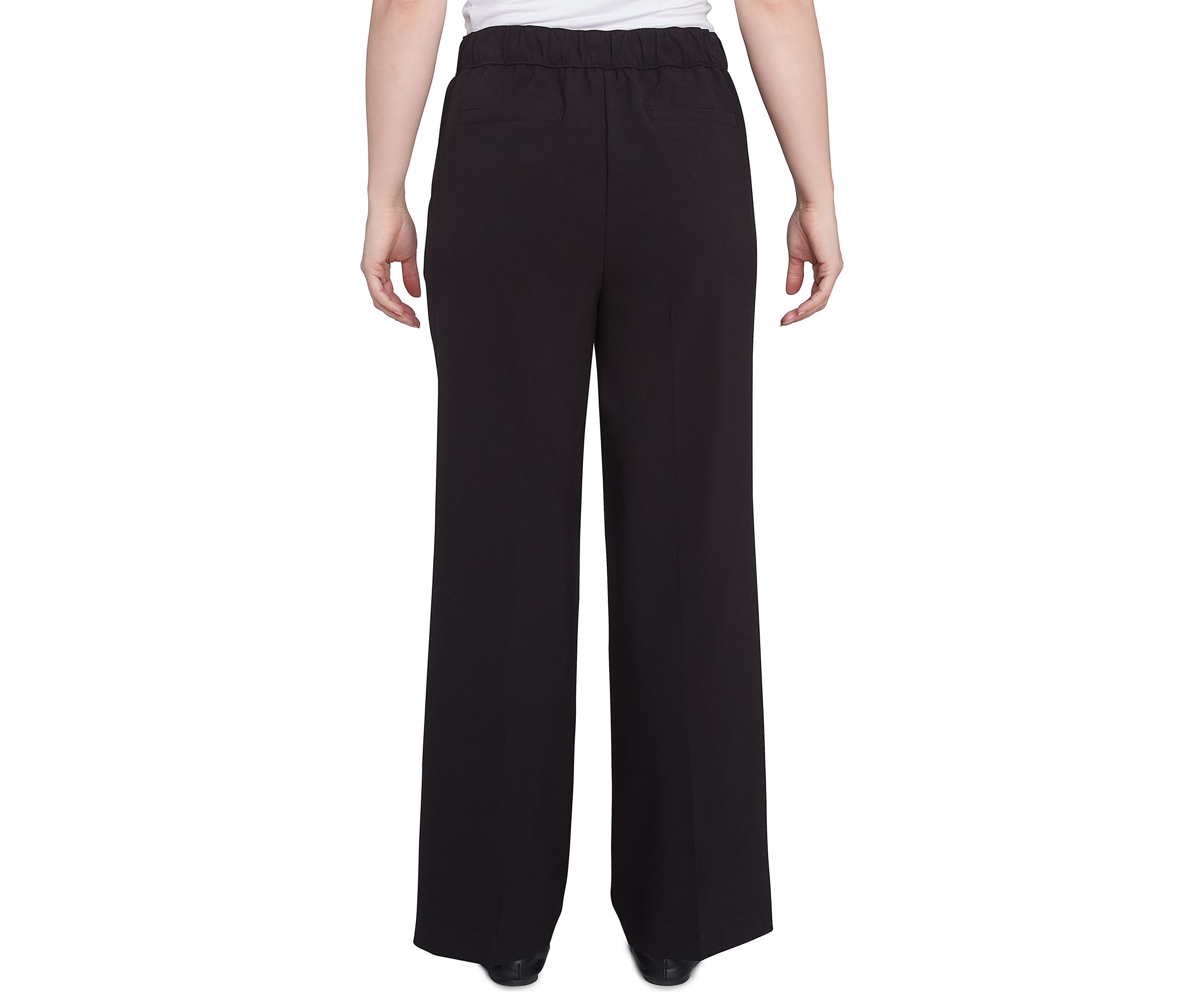 Petite Pull-On Wide Leg Light Weight Trouser Pants