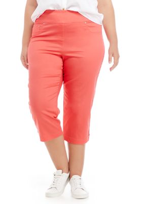 Ruby Rd Plus Size Pull On Stretch Twill Capri Pants | belk