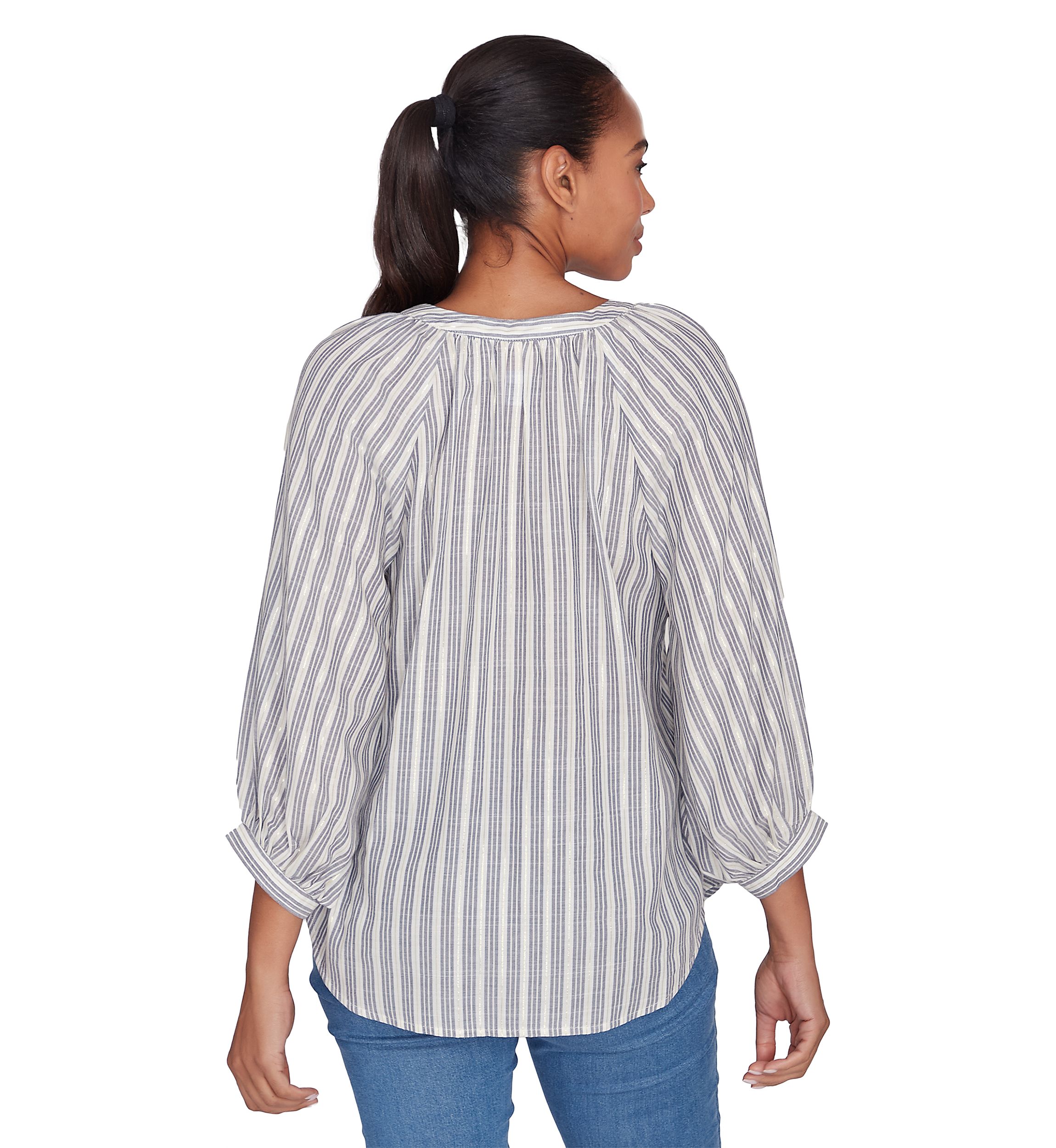 Petite Embroidered Cotton Blouse