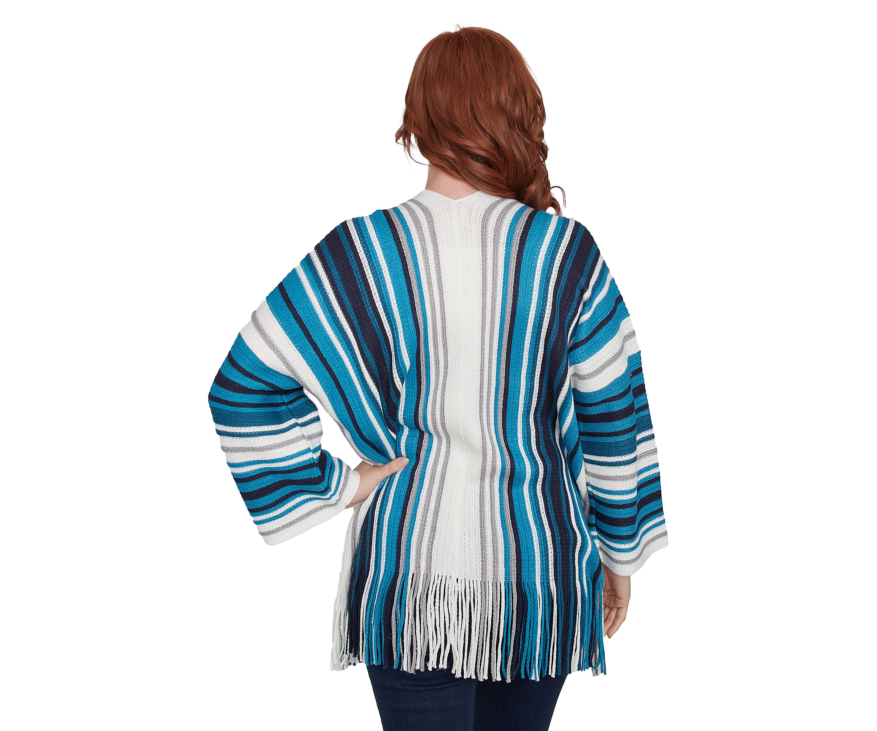 Womens Open Multi Stripe Cardigan