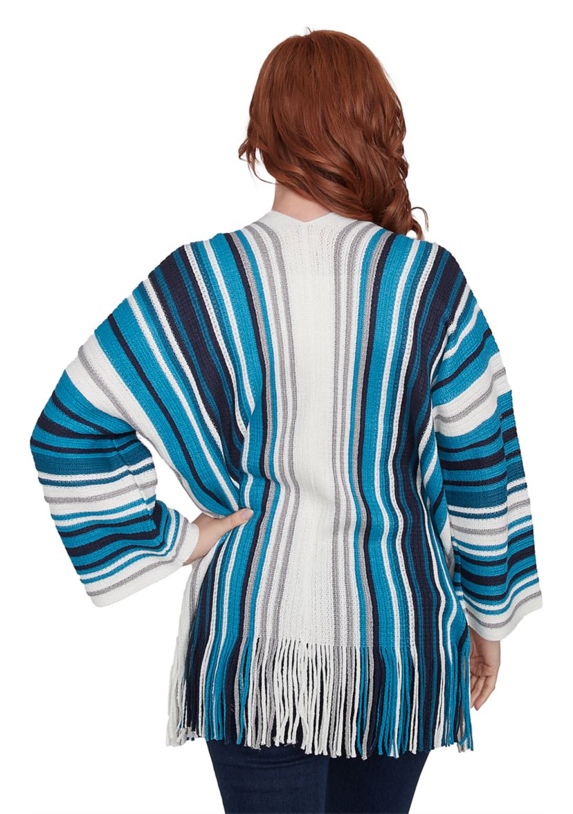 Womens Open Multi Stripe Cardigan