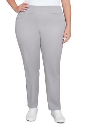 Ruby Rd Women's Plus Size Soft Hand Twill Bi Stretch Pull On Pants
