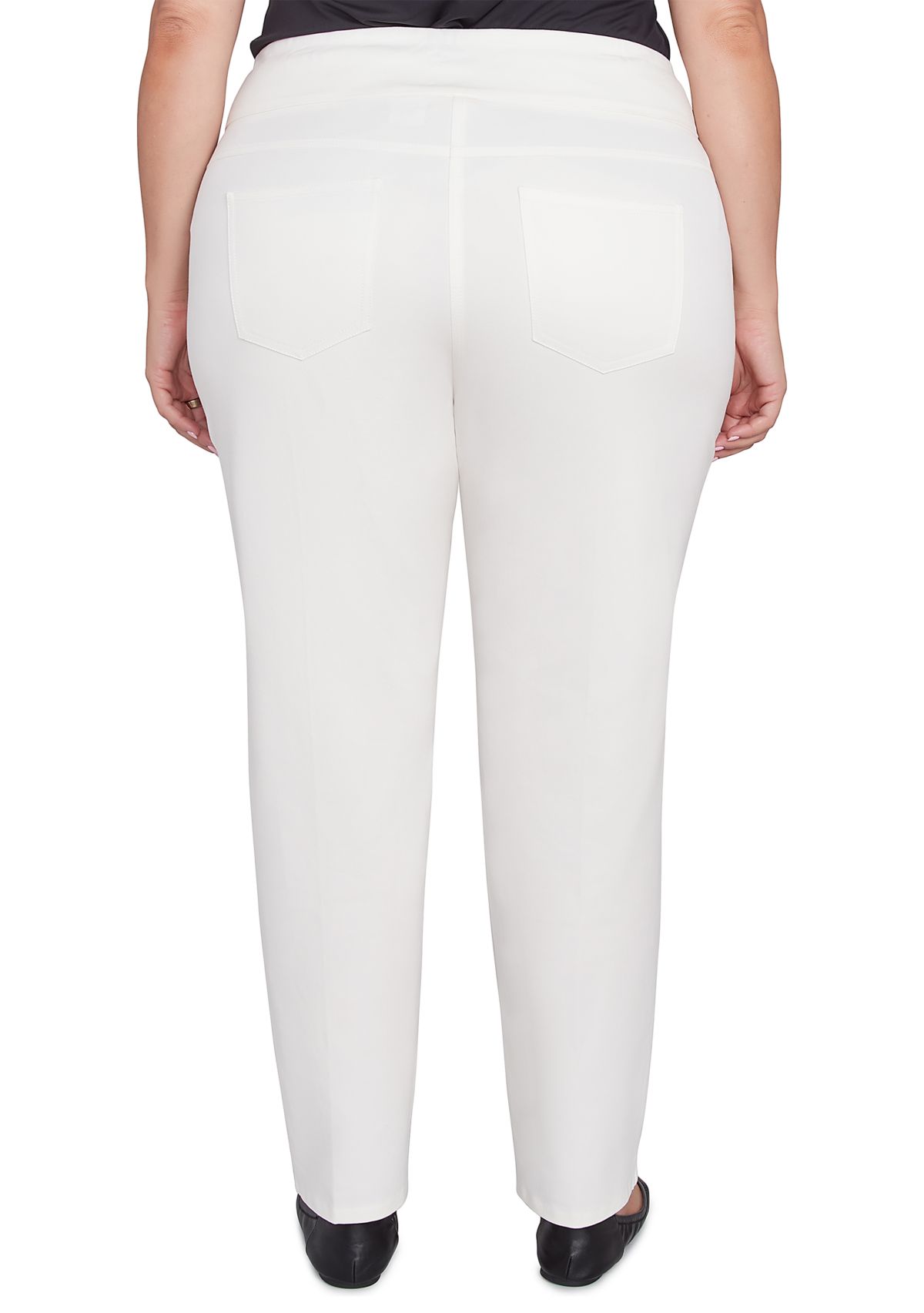 Plus Size Soft Hand Twill Bi Stretch Pull On Pants