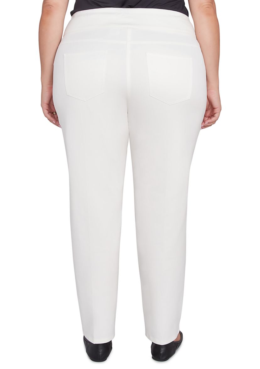 Plus Size Soft Hand Twill Bi Stretch Pull On Pants