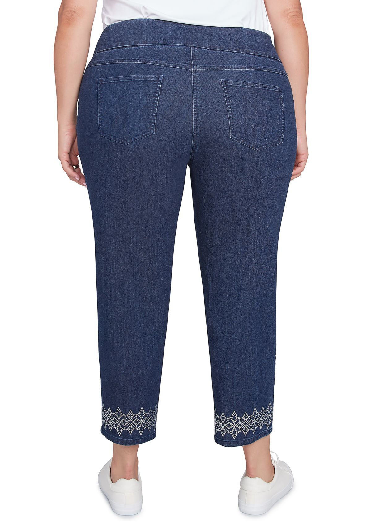 Plus Size Pull On Extra Stretch Foiled Jeans