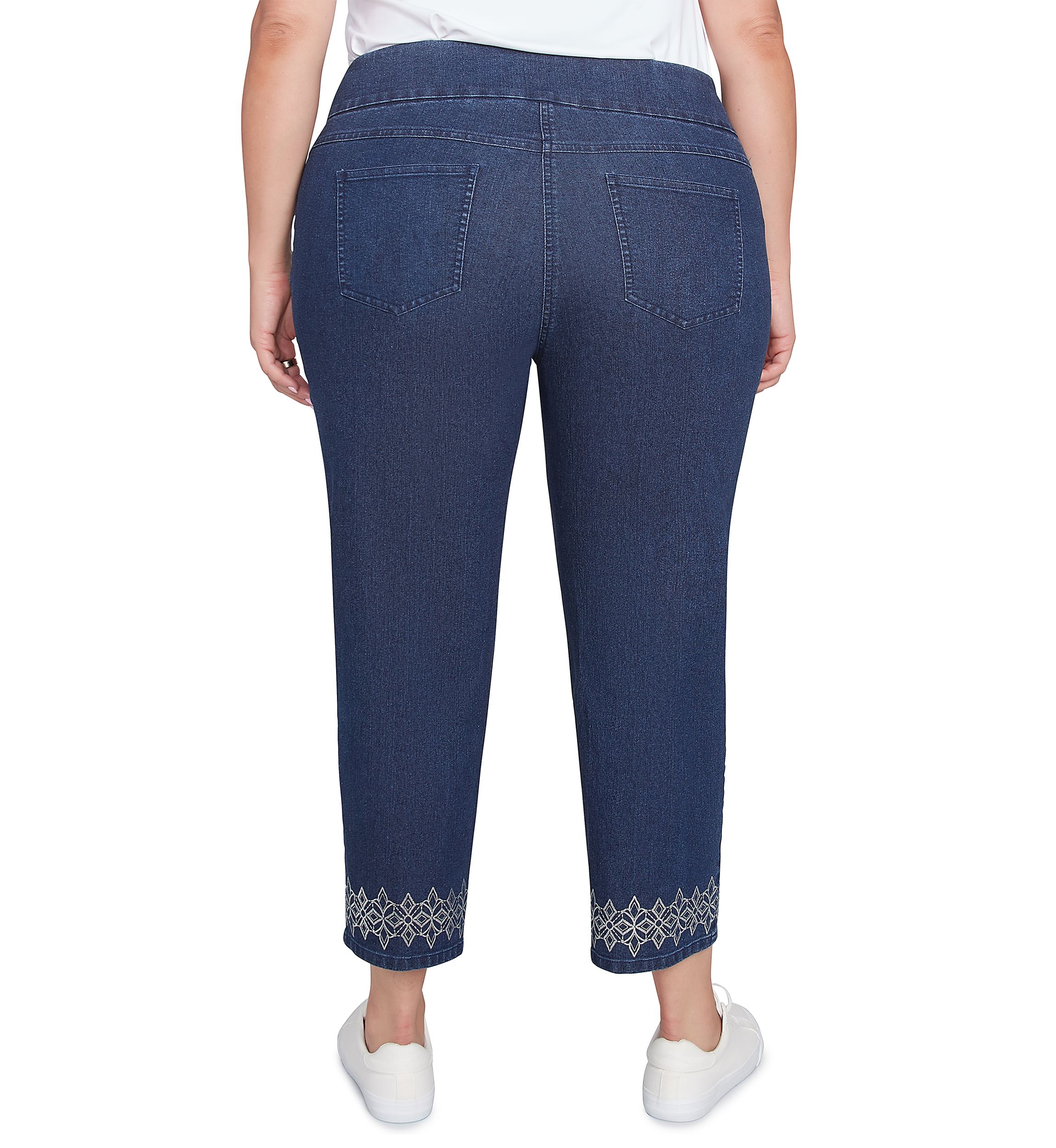 Plus Size Pull On Extra Stretch Foiled Jeans