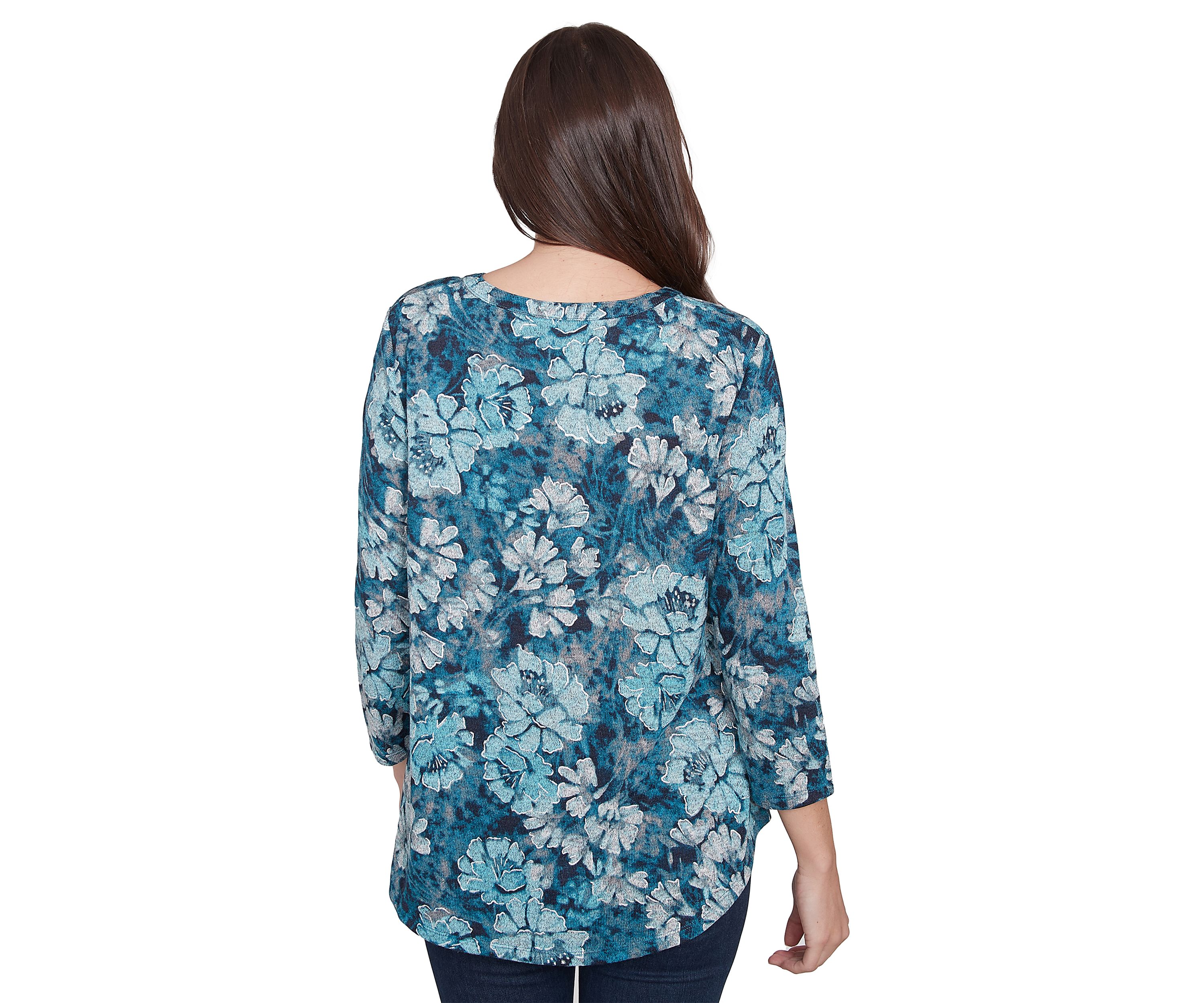 Petite Embellished Wintery Floral Hatchi Top