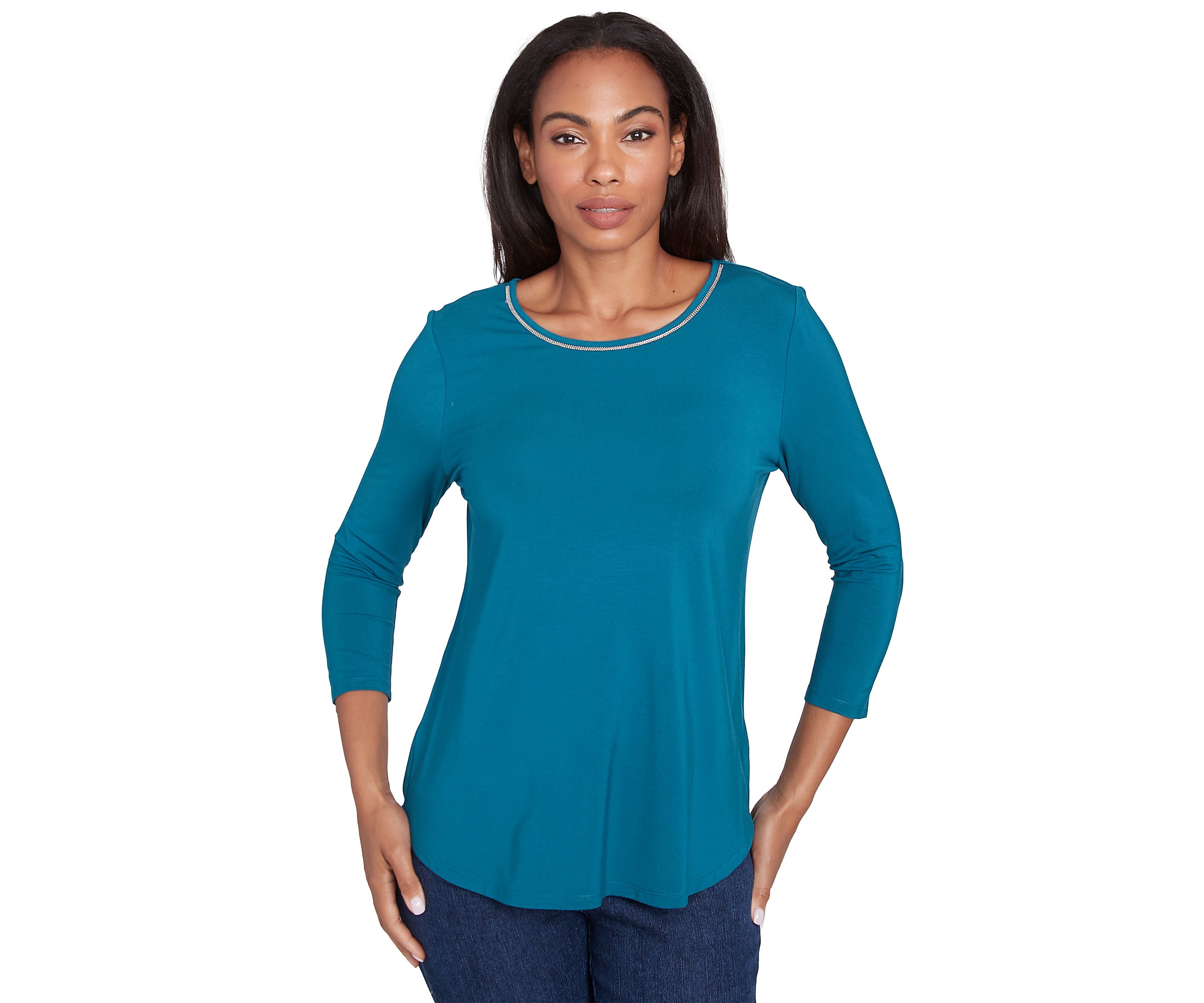 Petite Micro Bead Chain Stretch Solid Top