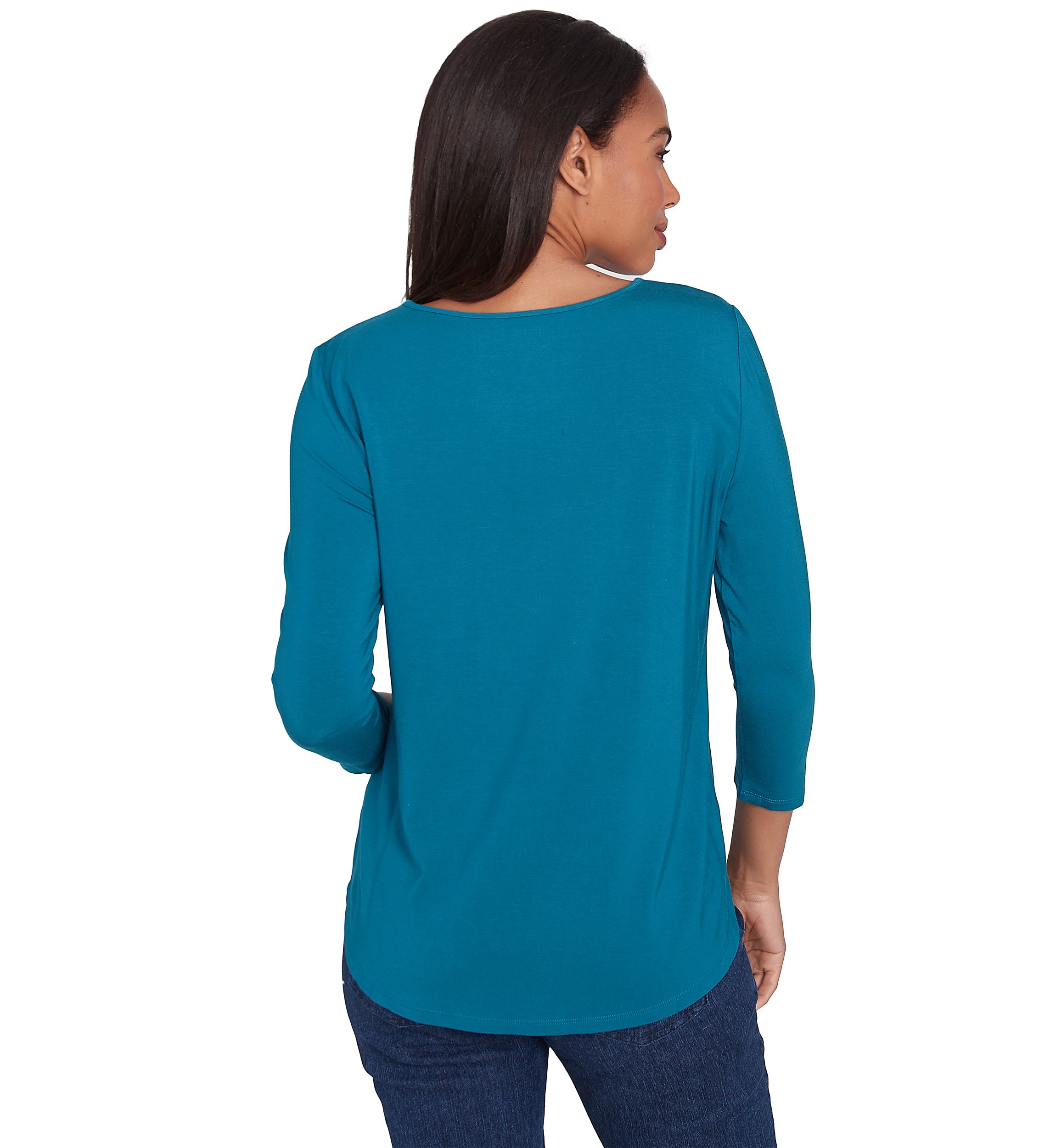 Petite Micro Bead Chain Stretch Solid Top