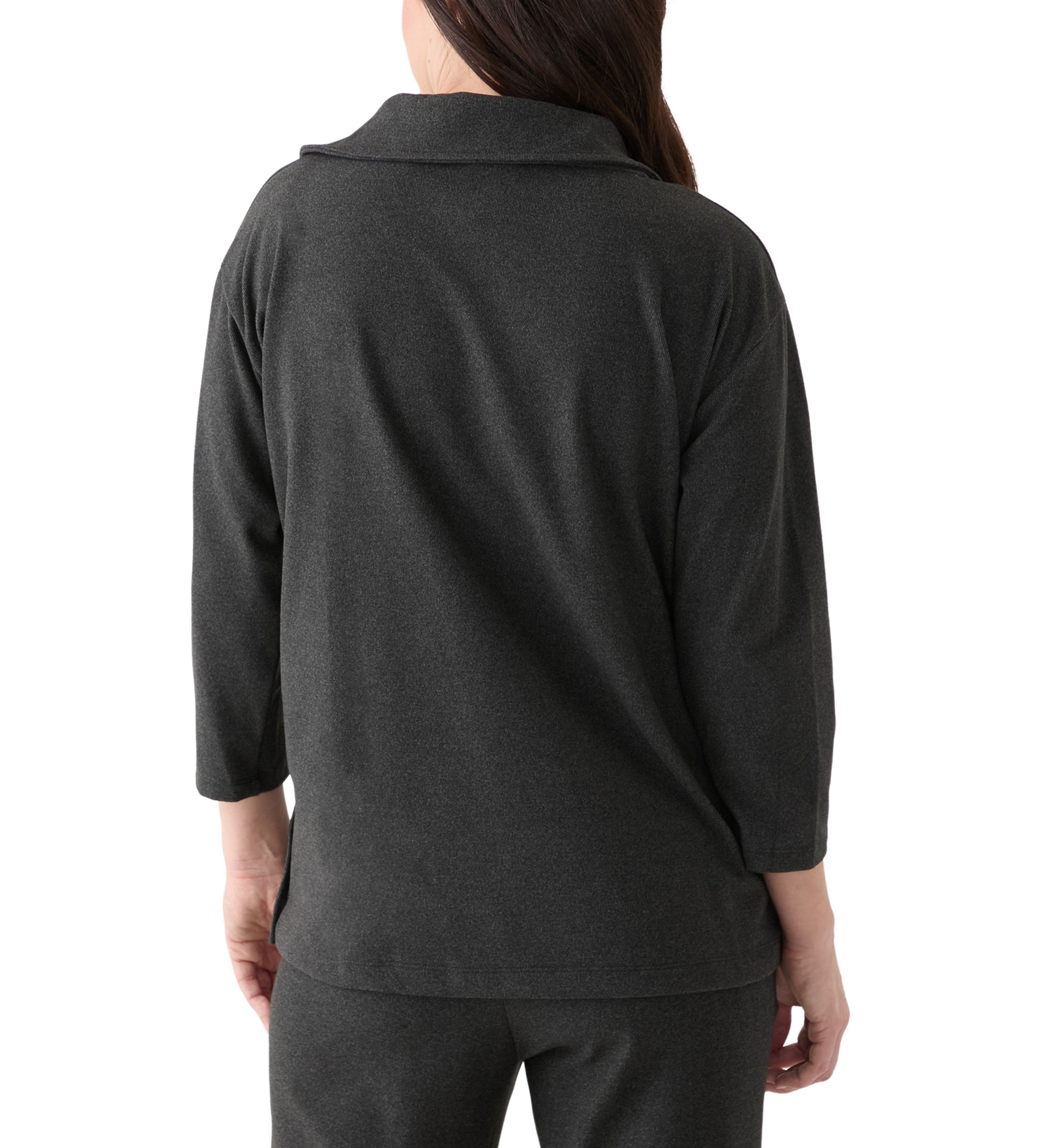 Womens Ribbed Knit Button Detail Sweater