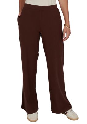 Ruby Rd Women's Petite Rib Knit Pants