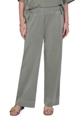 Ruby Rd Women's Snow Wash French Terry Elastic Waist Pants
