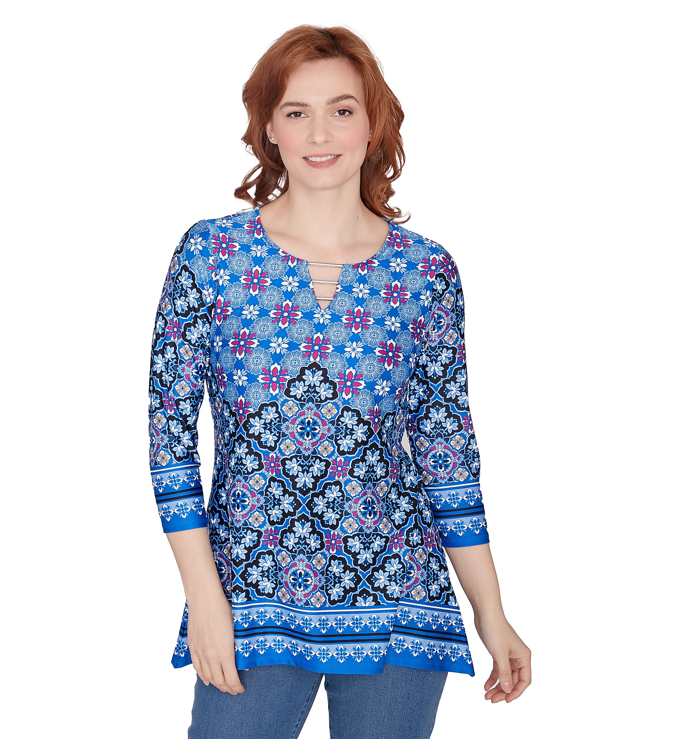 Womens Puff Print Top