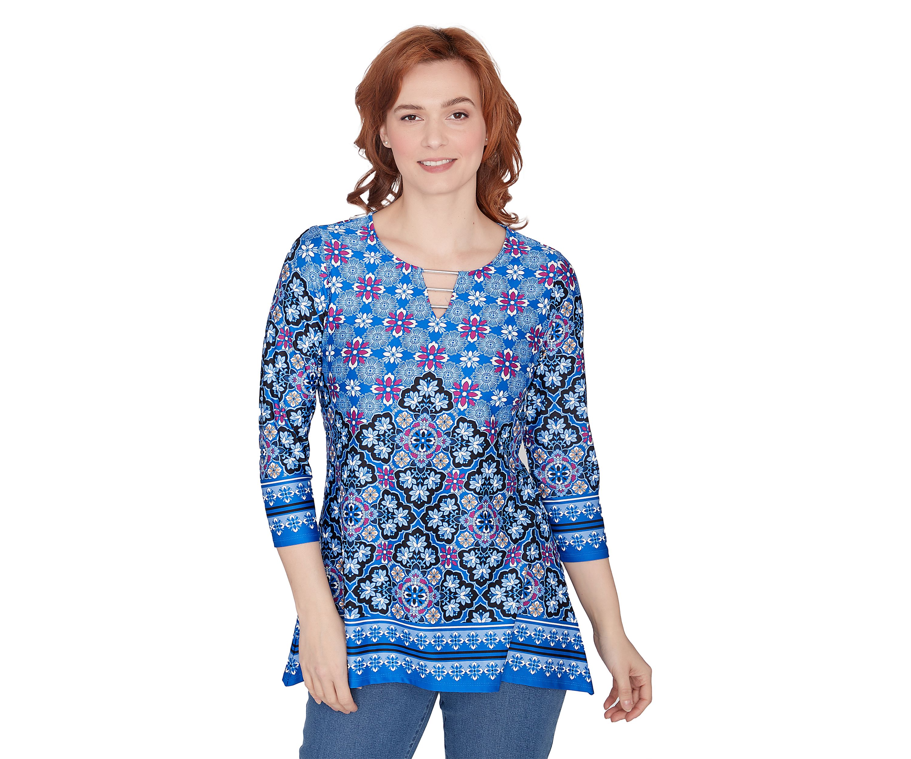 Womens Puff Print Top