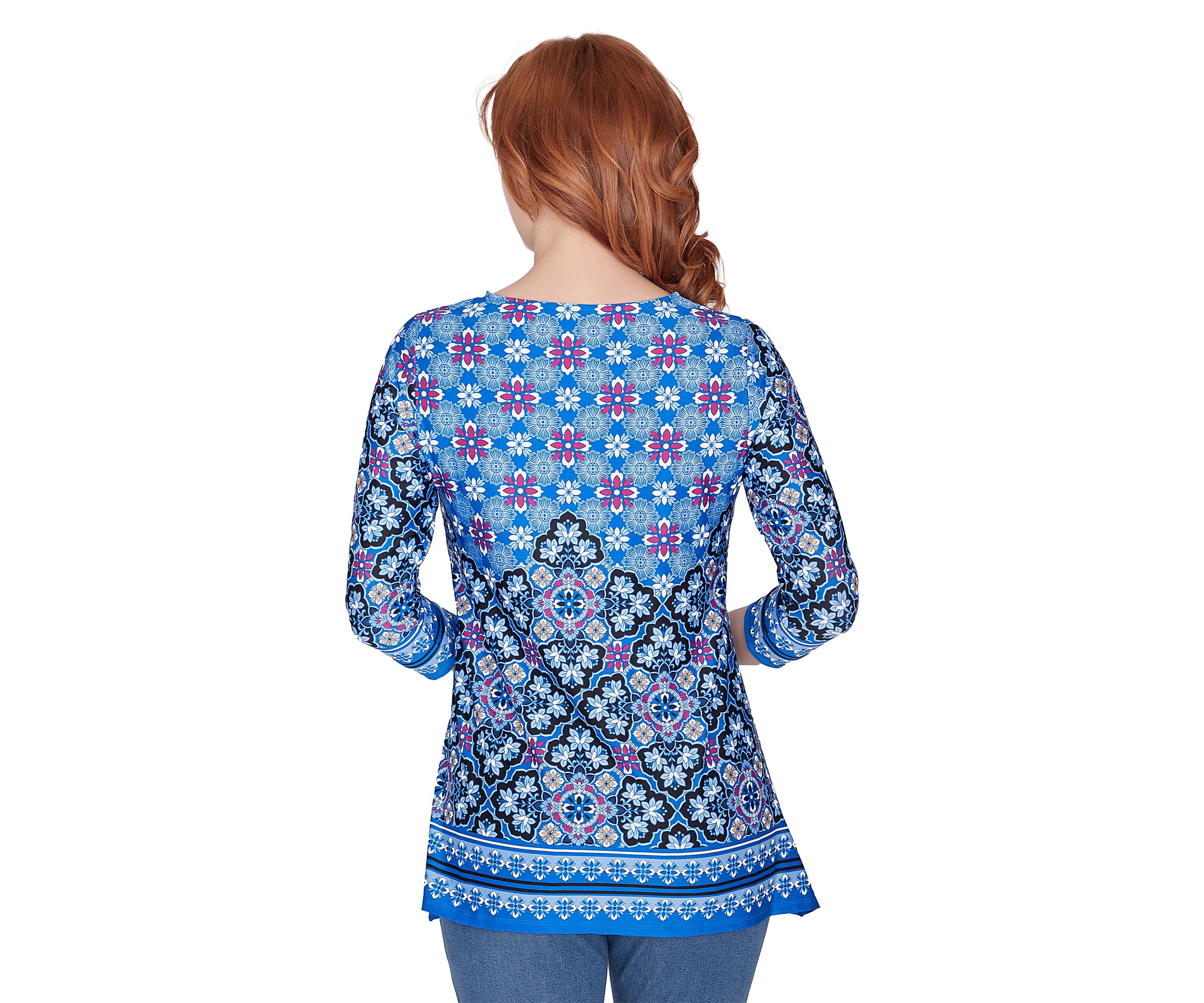 Womens Puff Print Top