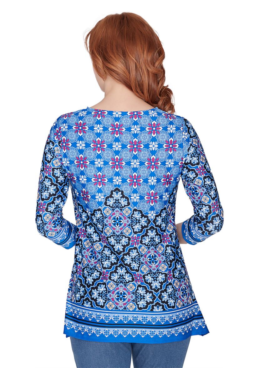 Womens Puff Print Top